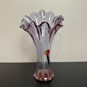 Stelvia Fato A Mano Glass Vase Made in Italy